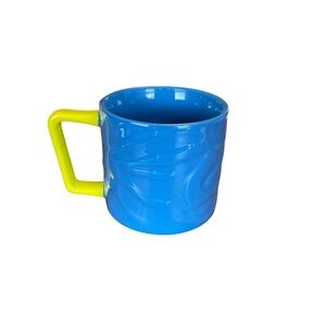 Starbucks Blue Mug with Yellow Handle